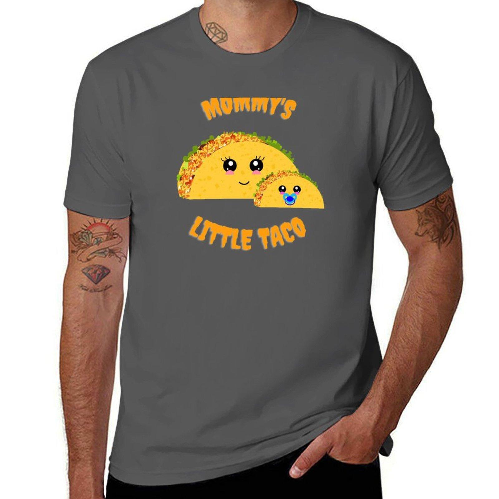 

Mommys little taco Cute Baby Boy and Mom tacos TShirt man graphic t shirt funny t shirts cotton TShirt 4XL