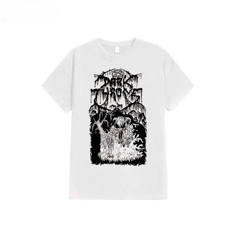 

Dark Throne Band Norwegian Heavy Metal Rock High Street Loose ShortSleeved Mens and Womens Pure Cotton TShirt M