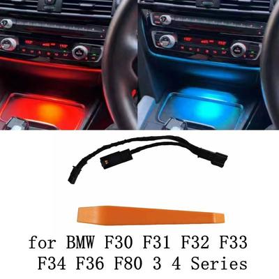 BMW 3 Serisi 4 Serisi F30 F35 için 2 Renkli Orta Konsol Klima Paneli Ortam Işığı Radyo Döşemesi LED Gösterge Paneli Işığı Atmosfer Lambası