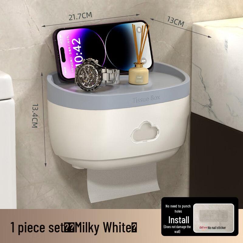 LIEI Tabletop Tissue Box and Toilet Paper Holder