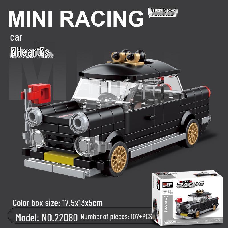 Pull-Back Assembly Toy Set: Campervan, Race Car, Ambulance, Fire Truck