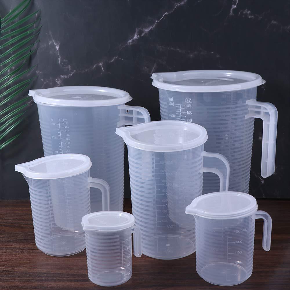 Plastic Graduated Measuring Cup Transparent Water Container Scale Cup  Coffee Shop