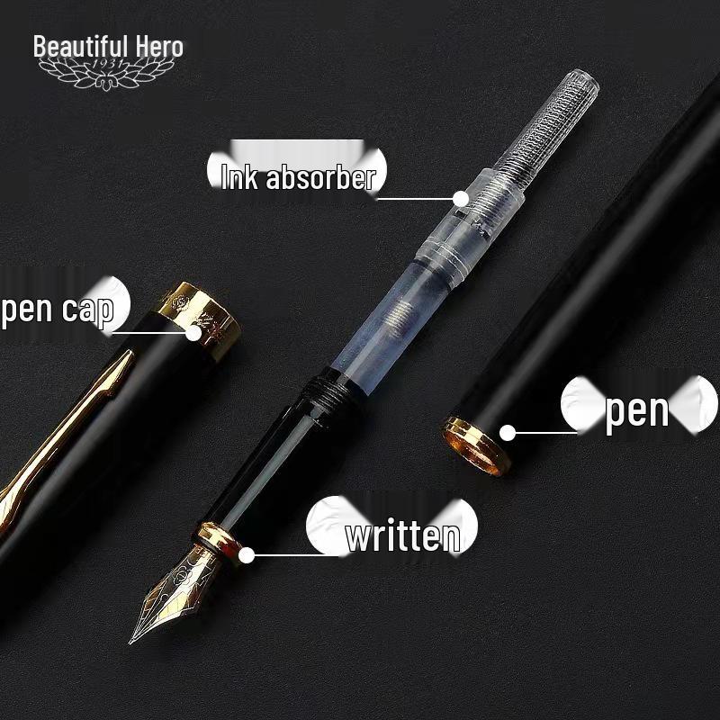 Hero Authentic 1502 Premium Metal Fountain Pen for Business & Calligraphy