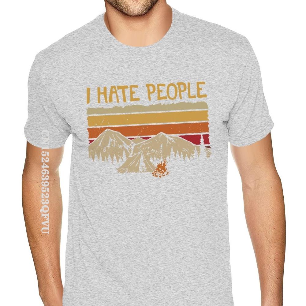 Christmas Mountain Camping I Hate People T-Shirt For Men Personalized Gothic Style Anime Tshirt Kawaii Gothic Style T Shirt