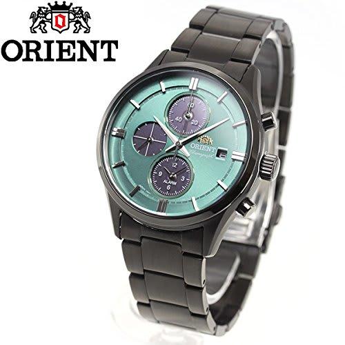 Orient SOLAR Solar Chronograph Watch, Made In Japan, with Manufacturer's Warranty, RN-TY0001E, Men's, Green