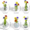 Magnetic Flower Vase Mini Glass Vases for Fridge Refrigerator Magnet Set Small Decorative Accessories