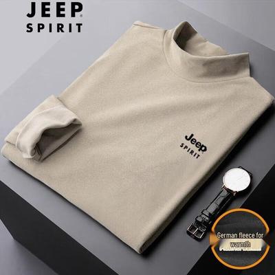 JEEP SPIRIT Men's Outdoor Crew Neck Long Sleeve Sweatshirt