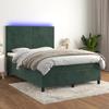 VidaXL Slat Bed Base with LED Mattress, Upholstered Bed, Double Bed, Adult Bedroom Interior Bed, 3136002