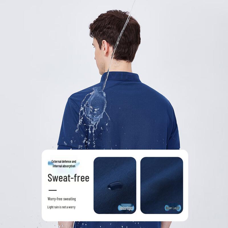 Navigare Men's Cool-Feel Short-Sleeve Polo Shirt