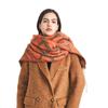 Autumn and winter new loop yarn imitation mohair jacquard double grid scarf