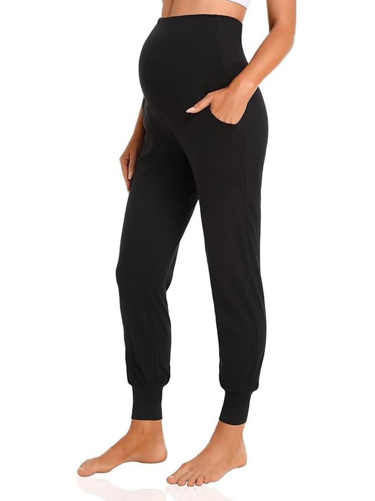 Maternity High Waisted Yoga Pants with Tummy Control - Supportive Full-Length Workout Leggings for Women, Soft & Breathable