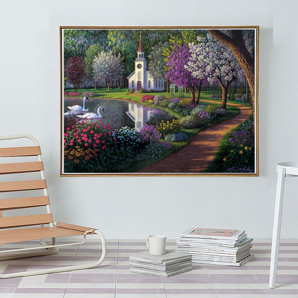 Diamond Painting Kit Landscape 5D Diamond Painting Kit Cross Stitch Kits EmbroideryDiamond Painting Full Drill New Arrivals