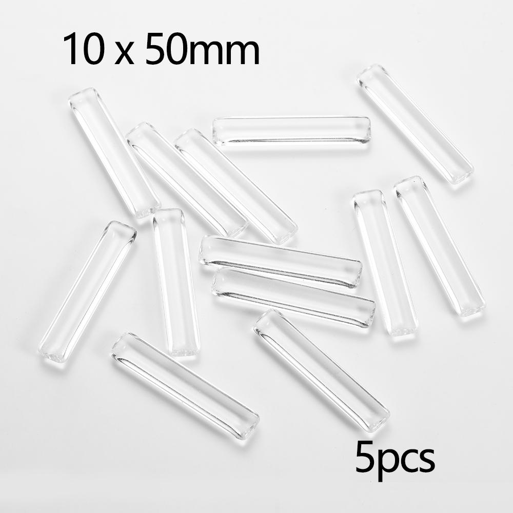 5-50Pcs/lot Transparent Round Oval Square Heart Glass Cabochon Cabochon Cameo Tray Settings For DIY Jewelry Making Supplies