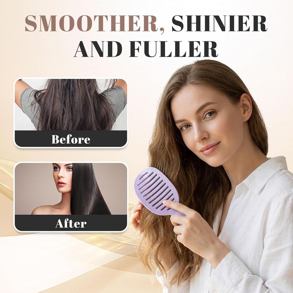 Peel Brush - Peel Hair Brush, Self Cleaning Hair Brush With Peel Off Liner, Detangler Brush for Wet and Dry Hair, Free Detangling for All Hair Types,