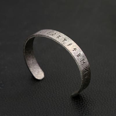 Vintage Viking Rune Bracelest for Men Women 316L Stainless Steel Simple Open Bracelet Amulet Jewelry Gift Dropshipping