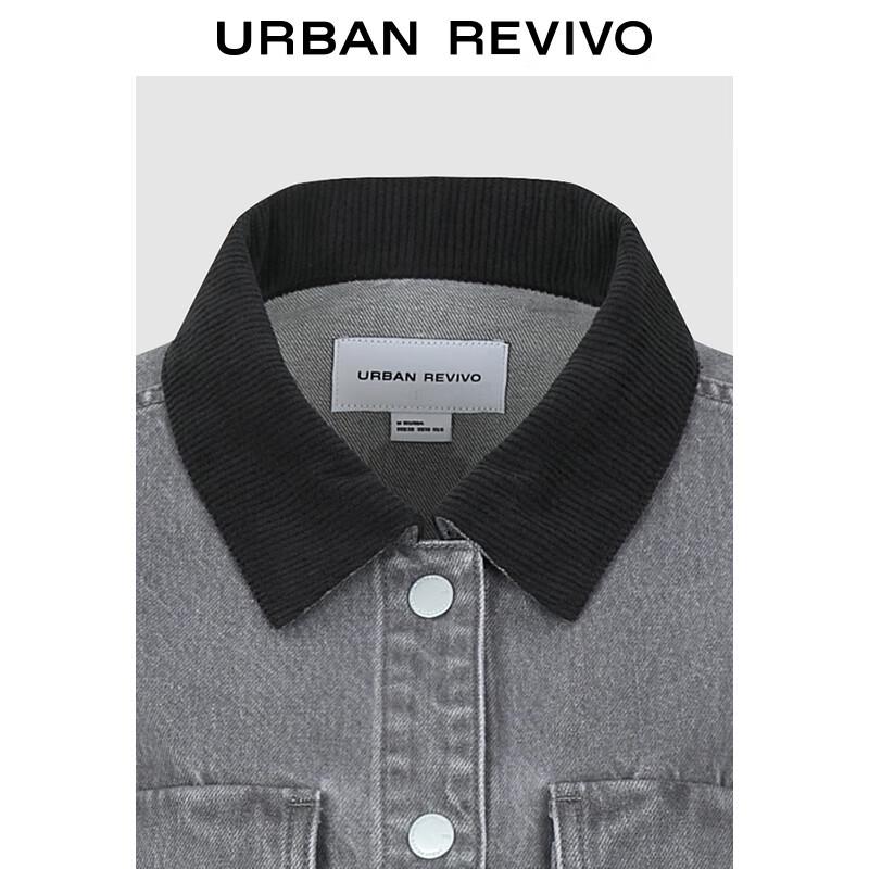 UR Women's American Retro Patch Pocket Short Denim Jacket