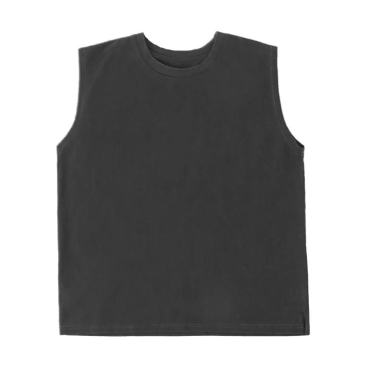 Frankenmono Pigment Plain Sleeveless T-Shirt Charcoal/M