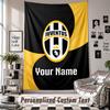 Wall Hanging Tapestry With Custom Name & Text, Juventus FC Decorative Tapestry For Bedroom