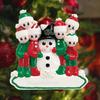 Minimalist Modern Elegant Snowman Family Alloy Christmas Tree Ornament For Celebration Joyful