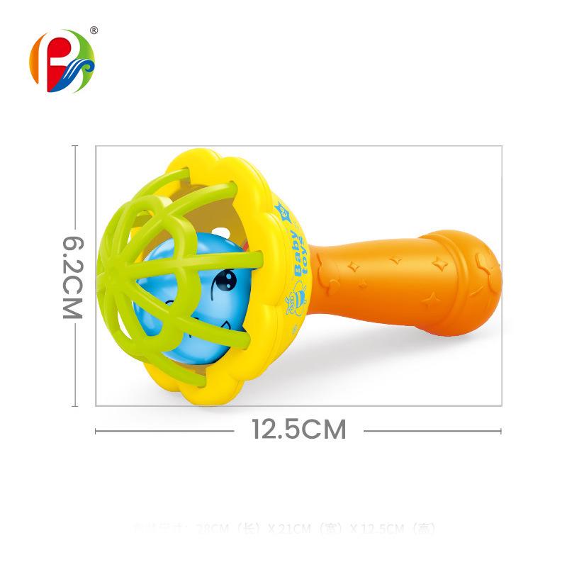 Soft Rubber Baby Teether and Rattle: Educational Toy for Infants 0-1 Year