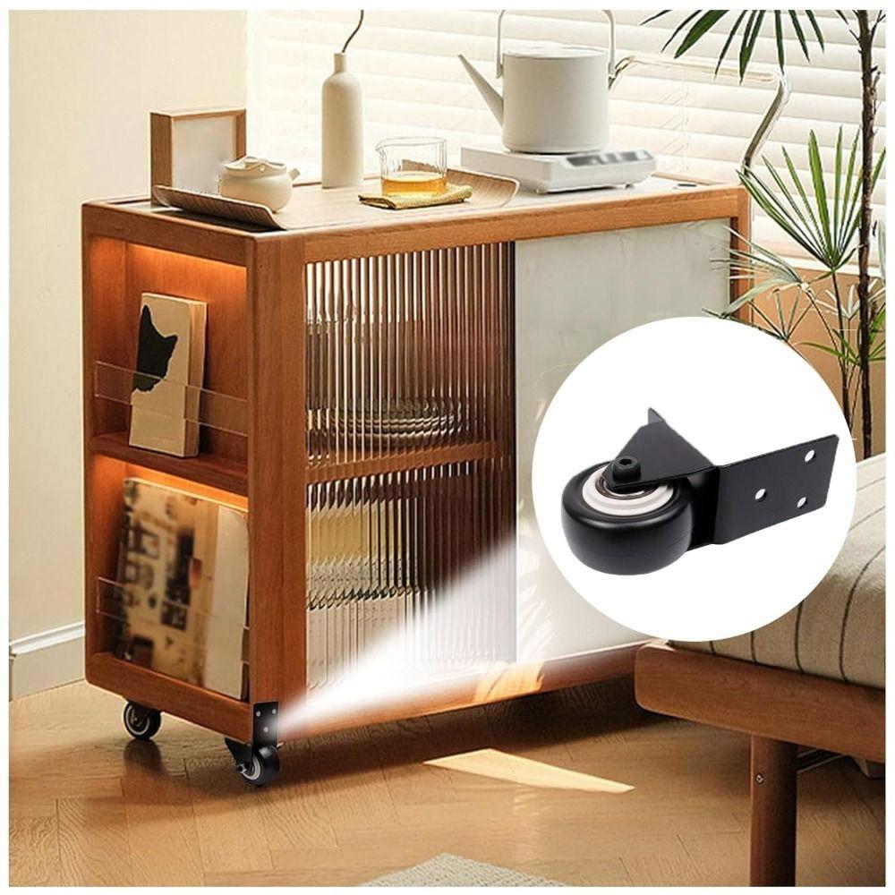 L Shape Plate Furniture Caster Silent Load-Bearing Caster Portable Hardware Caster Office