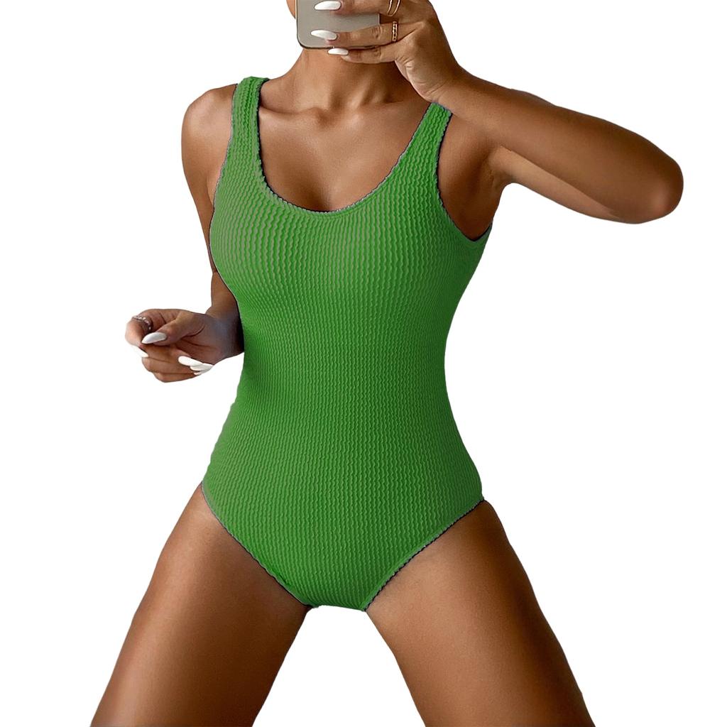 Women's Fashion Candy Color One-Piece Swimsuit