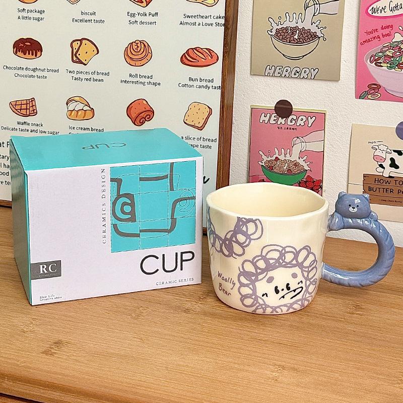 High Value Cup Girls Office Birthday Gift Mug Souvenir Ceramic Cup Couple Coffee Cup Household