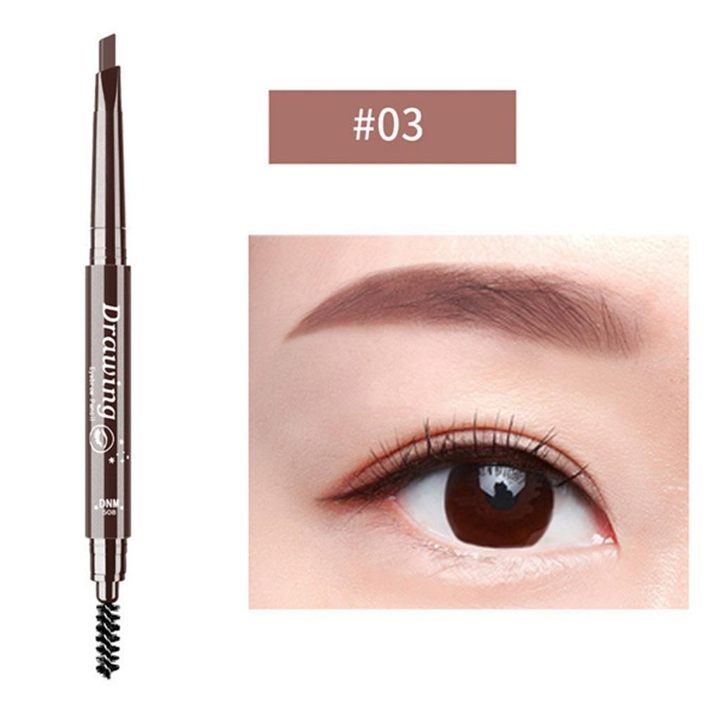 -Headed Hard Brow Pen And Sweat-proof Automatic Rotating Brow Pen