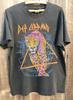Def Leppard Grafica Nera Crop Tour Band Colore Carbone Maglietta Unisex KH16221