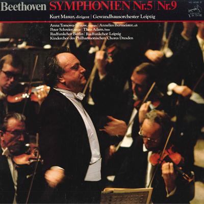 Disco LP MASUR GEWANDHAUS - Beethoven:sinfonias nº 5/nº 9 VIC40389 VICTOR 1976 Japão Clássico Usado