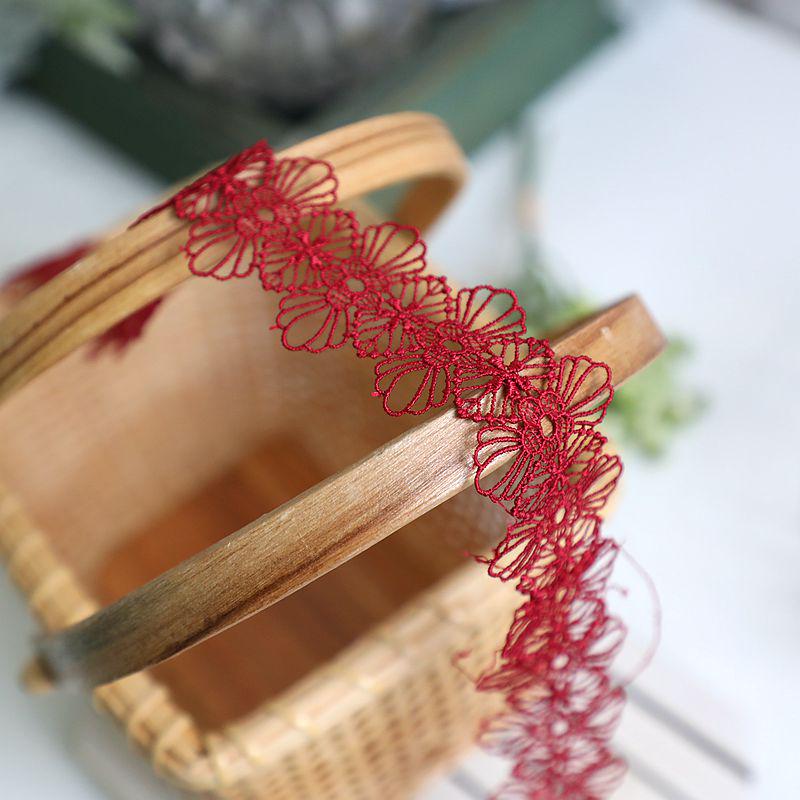 Colored Water-Soluble Lace Trim for Necklaces, Hats, Sofas, and Rustic Clothing