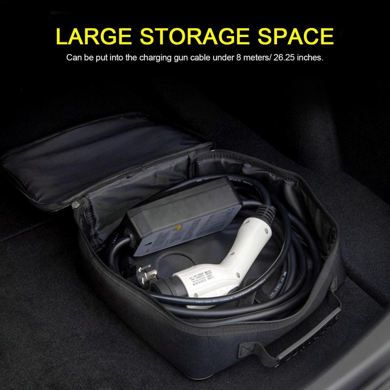 Car Charging Cable Storage Bag Electric Vehicles Storage & Organizer For Cable Cords Hoses Fire Retardant EV Charging Cable Bags