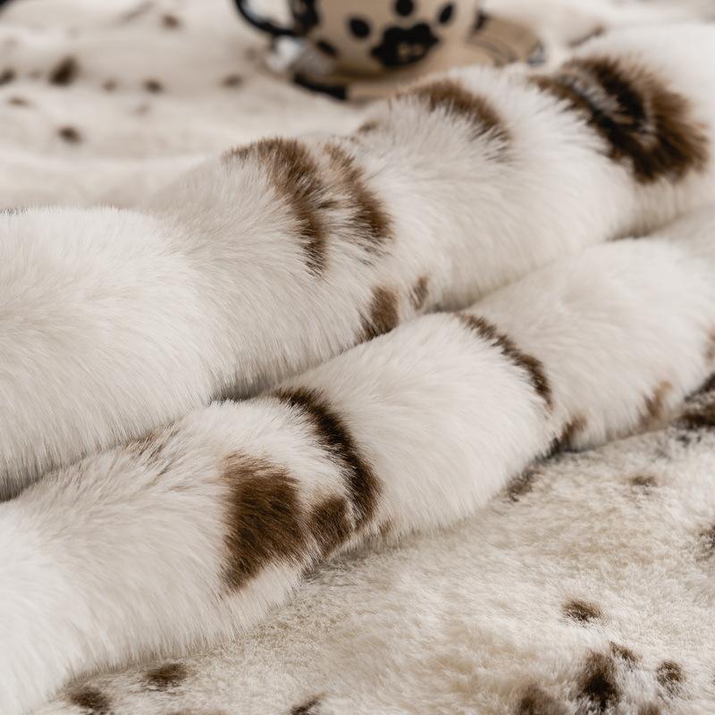 Premium Rabbit Plush Sofa Cushion  New Winter Plush Straight Row Leather Sofa Seat Cushion Non-Slip Armrest Cover