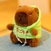 12cm Cute Cartoon Capybara Pendant Plush Toy Dolls Bag Hanging Ornaments Cute Kapibala Keychain Desktop Dolls Ornaments Pendants