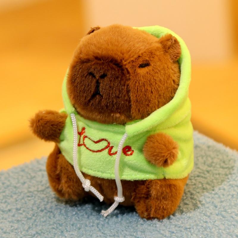 12cm Cute Cartoon Capybara Pendant Plush Toy Dolls Bag Hanging Ornaments Cute Kapibala Keychain Desktop Dolls Ornaments Pendants