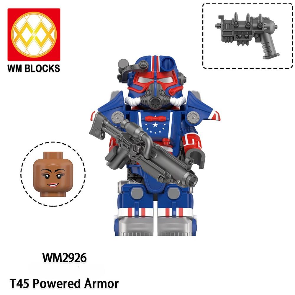 WM6209 Anime Games Bricks Dolls Blade Shield Soldier Angel Assembly Toys Building Blocks Collection Toy Model for Children