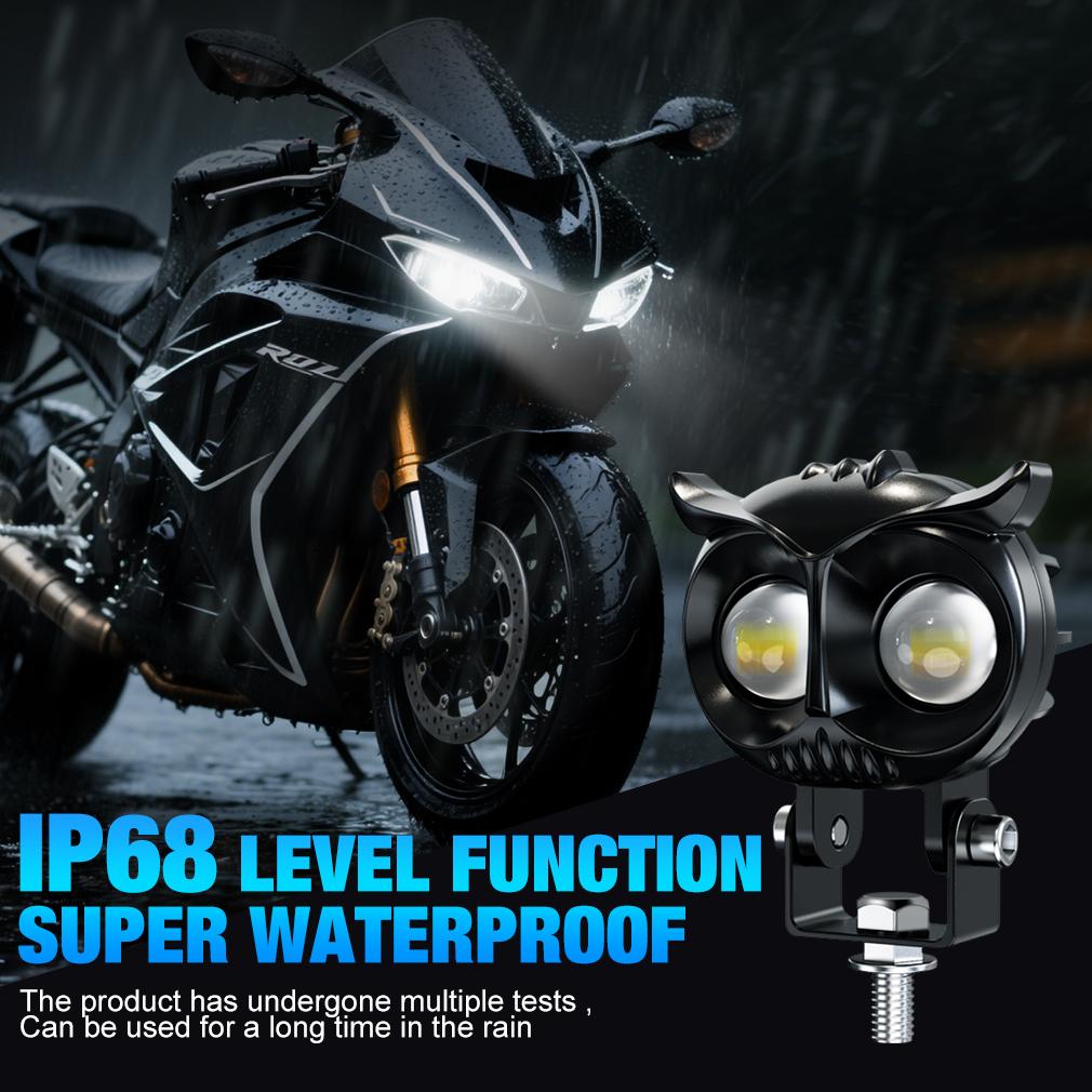 1 db/2 db Univerzális Bagoly Mini LED Motorkerékpár Fényszóró Sárga Fehér Hi/Lo Spot Lámpa Vezetés Ködlámpa Kiegészítő Fényszóró Moto Robogó Lámpához