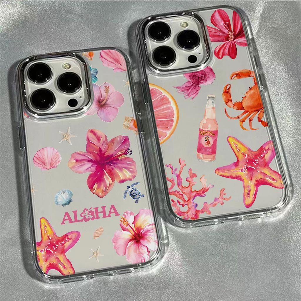 Summer Marine Life Phone Case for Samsung Galaxy S25 S24 S23 S22 S21 S20 Note20 FE Ultra Edge Plus 4G 5G Transparent Soft Cover