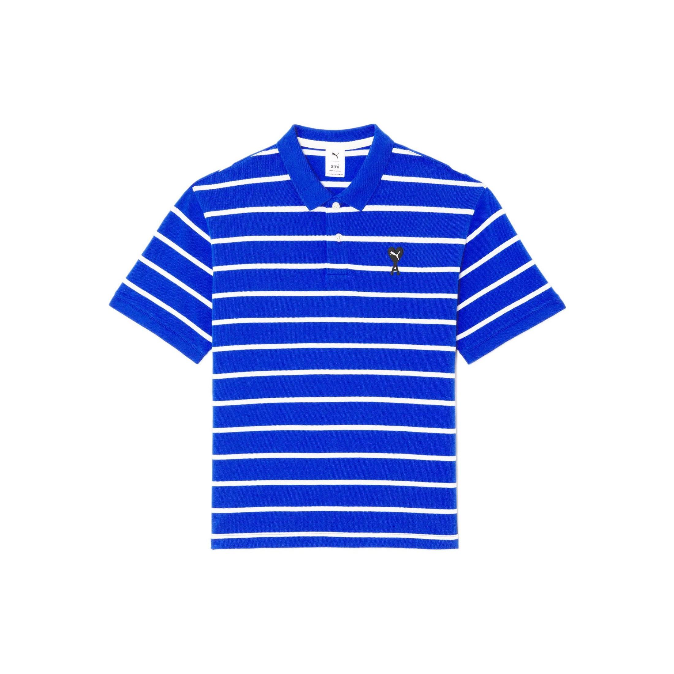 PUMA X AMI Short Sleeve Polo Shirt Blue Men s 534067-93 XL