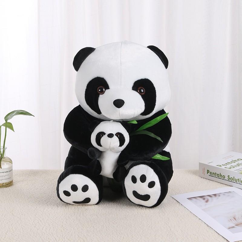 Giant Panda Doll Plush Toy Dressing Doll Zoo Commemorative Gift