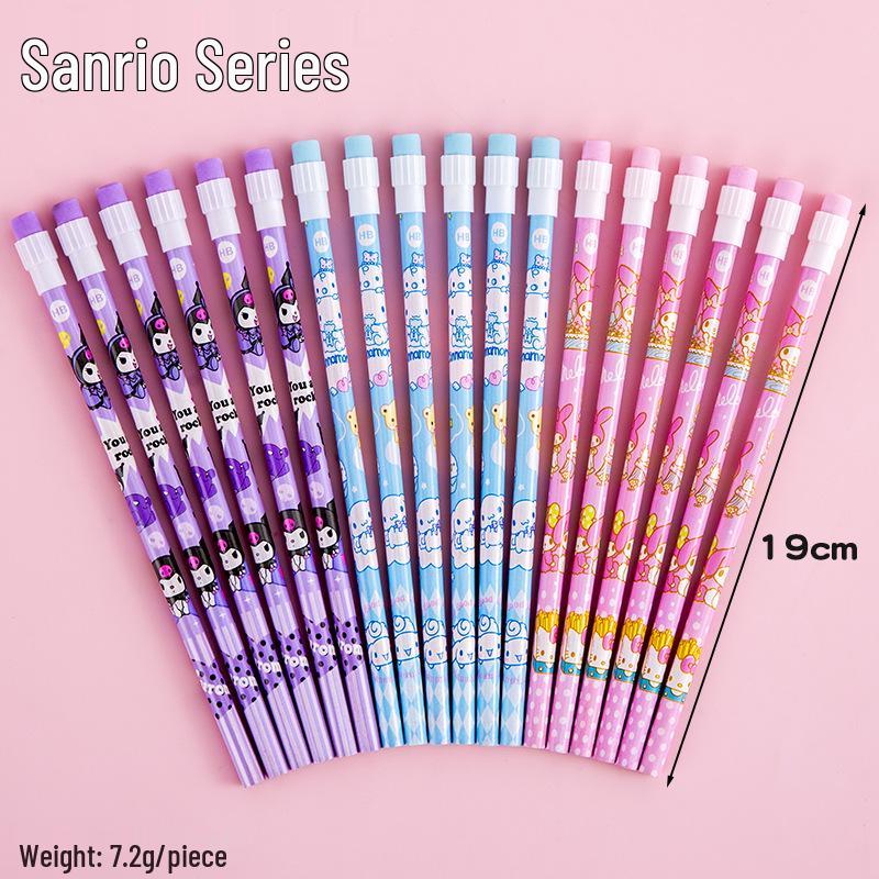 

Милый мультяшный карандаш HB: Прочный грифель, круглый корпус, цветной ластик, идеально подходит для учеников начальной школы HB