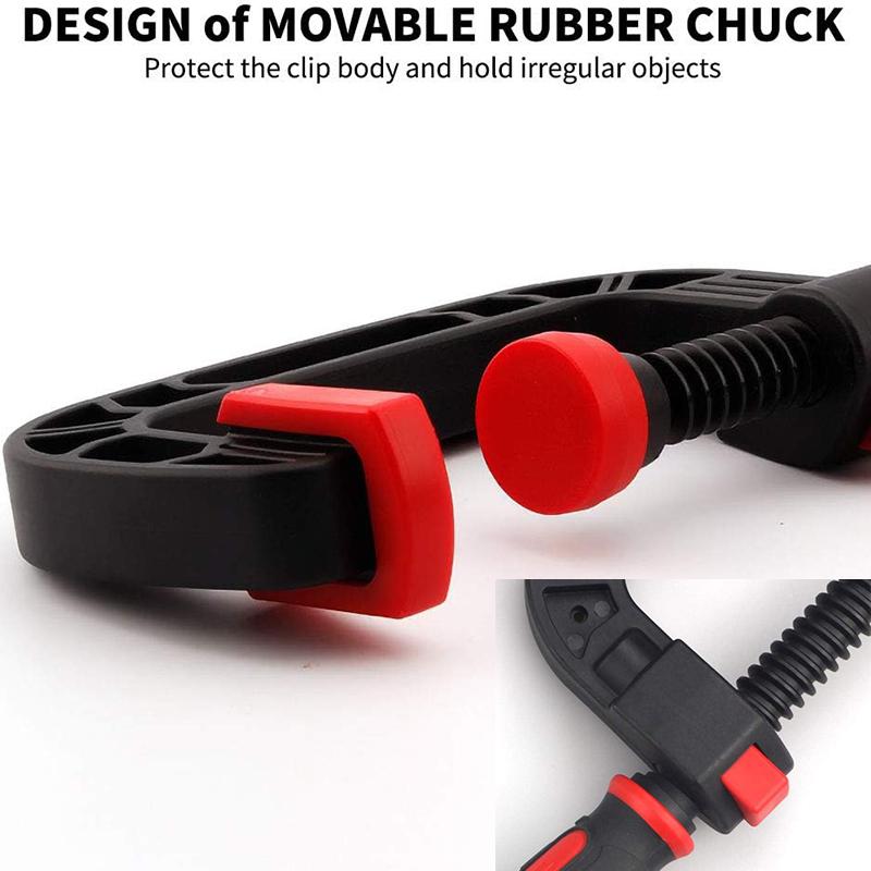 C-shaped Fixture Set, Heavy-duty T-shaped Handle Opening Industrial C-shaped Clamp suitable for Woodworking Welding Construction