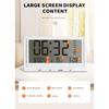 Digital Alarm Clock Foldable Design Quiets Operations Temperature Date Display LCD Transparent Screen For Home Office