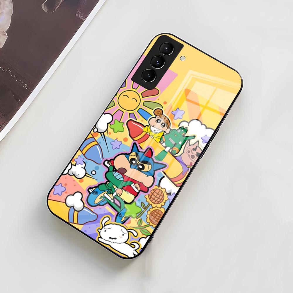 C-Crayon S-ShinChan Phone Case For Samsung A56 A36 A26 A16 A15 A25 A35 A55 A14 A34 A24 A54 Glass Case