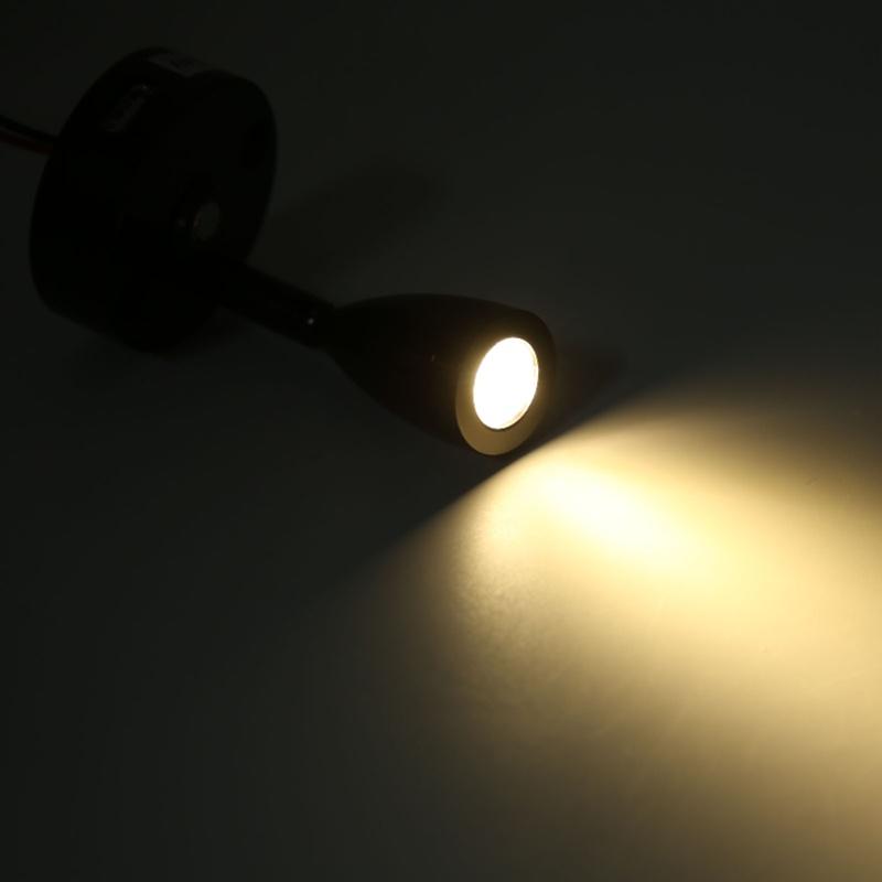LED RV Reading Light Touch Dimmer 3 Lighting Color With USB Charging Port 12-24V 3W For Camping Trailers Yachts Nickel Plating