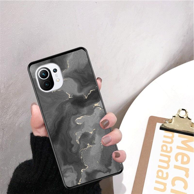 Carcasă de telefon cu marmură albastru închis pentru Xiaomi 12 Mi 10T 11T 11 Pro 10 10T 11 lite 10pro 11Ultra Poco X3 Pro Poco F3 M3