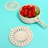 Kitchen Vegetable Drainer Container with Foldable Handle Dishwasher Safe Basket For Produce Washing Organizing