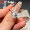 Marstone 1-3CT Oval Moissanite Diamond D VVS1 Oval Women's Ring 925 Sliver 18k White Gold Engagement Rings Top Quialty Rings for Women