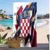 Chorwacja Piłka Nożna Nadruk Ręcznik Plażowy Szybkoschnący Super Chłonny Miękki Ręcznik Kąpielowy do Pływania Plaży Podróży Wentylator Pamiątka Prezent