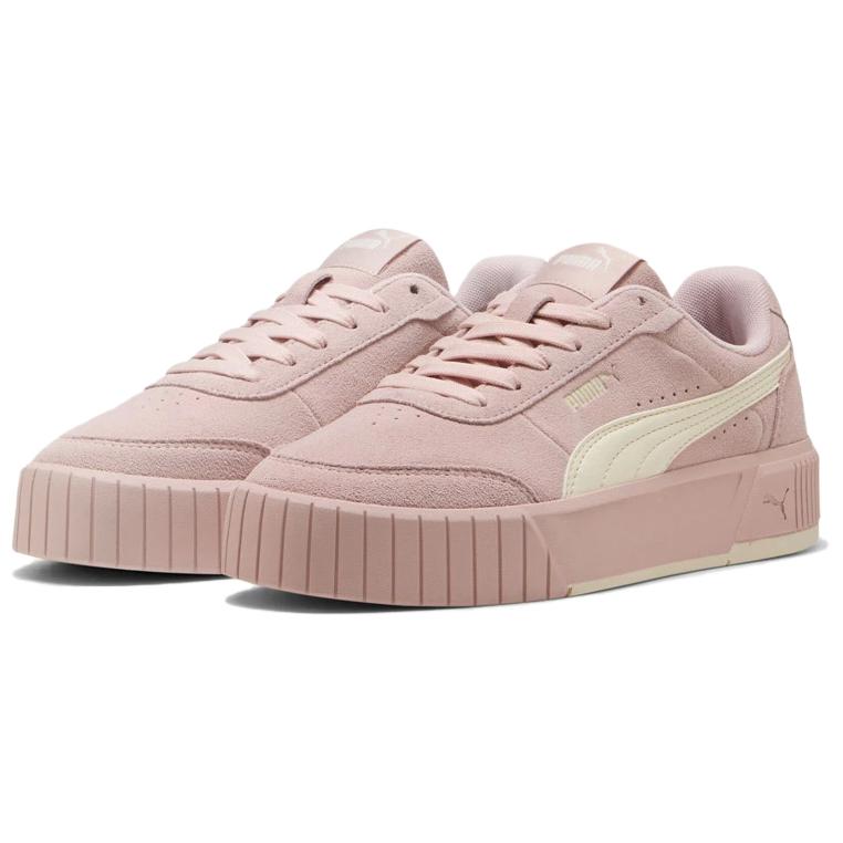 Puma Women's Carina Street Platform Casual Sneaker Puma White Feather Gray 402638-02